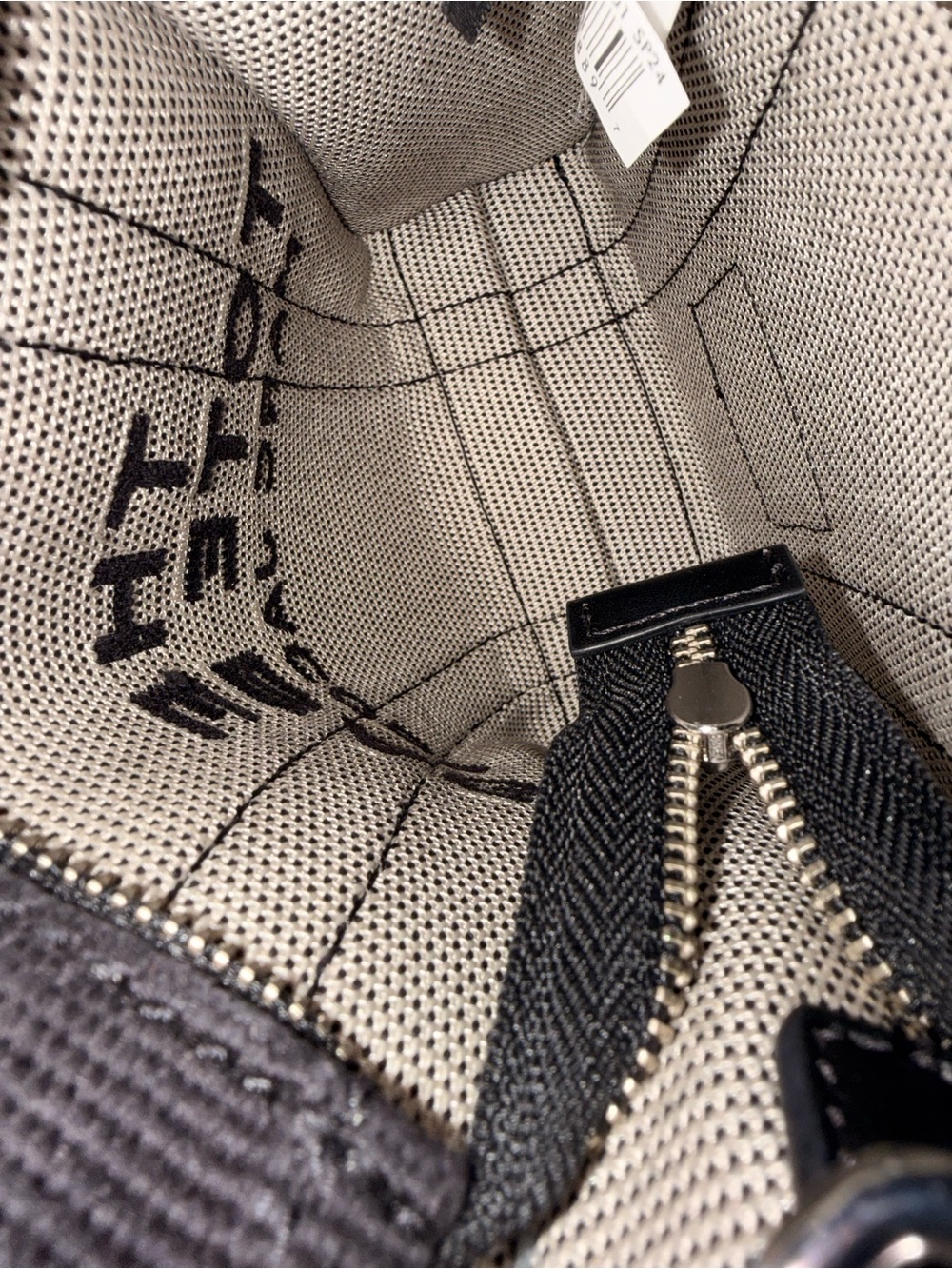Marc Jacobs Black and Cream Mini Tote Crossbody with Logo - Picture 4 of 6